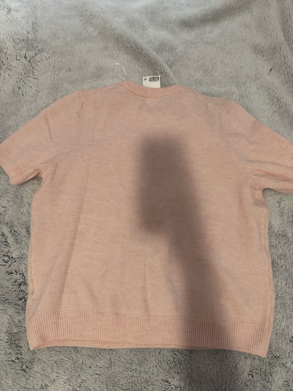 H &M Soft Pink Short-Sleeve Knit Sweater